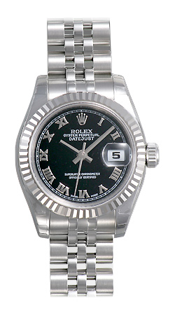 Rolex Lady Datejust Series Ladies 18kt White Gold Automatic Wristwatch 179174-BKRJ