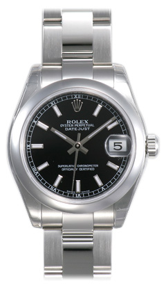 Rolex Datejust Series Fashionable Unisex Automatic Midsize Wristwatch 178240-BKSO