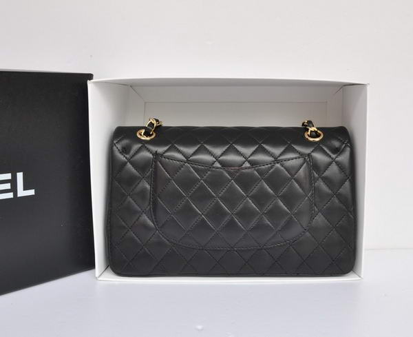 Chanel A1112 2.55 Series Flap Bag Original Leather Black Gold