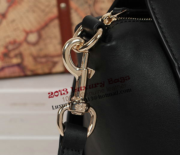 Gucci Glace Calf Leather Tote Bag 331868 Black