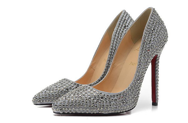 Christian Louboutin PIGALLE SPIKES 120mm Pump CL1349 Gray