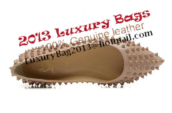 Christian Louboutin PIGALLE SPIKES Flat CL1329 Apricot
