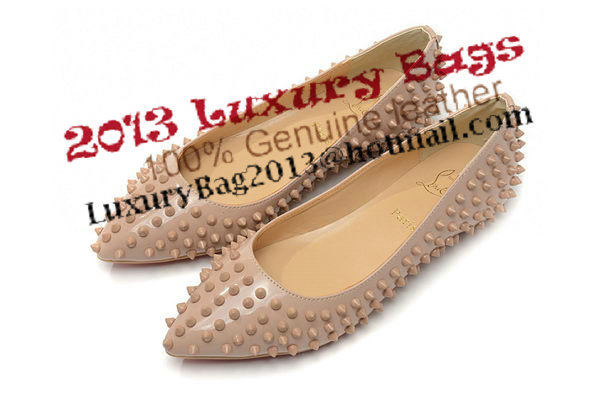 Christian Louboutin PIGALLE SPIKES Flat CL1329 Apricot