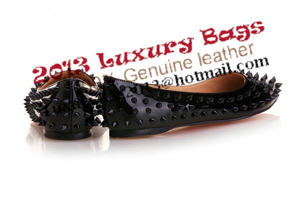 Christian Louboutin Patent Leather Flats CL10301 Black