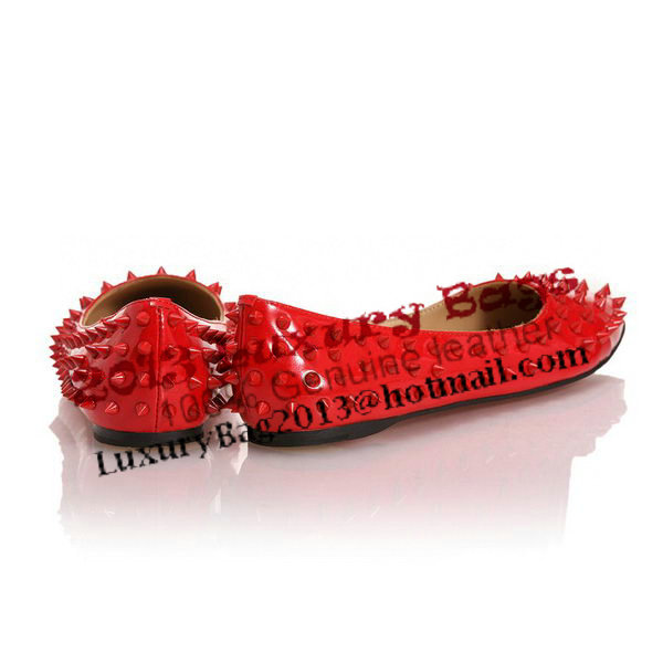 Christian Louboutin Patent Leather Flats CL10301 Red
