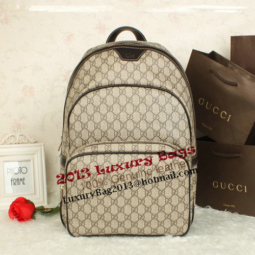 Gucci Supreme Canvas Backpack 322069 Brown