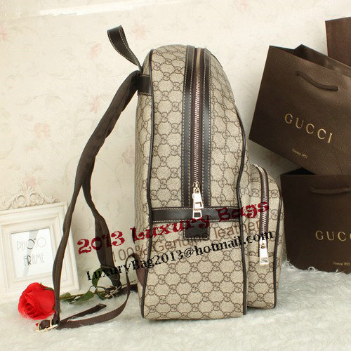Gucci Supreme Canvas Backpack 322069 Brown