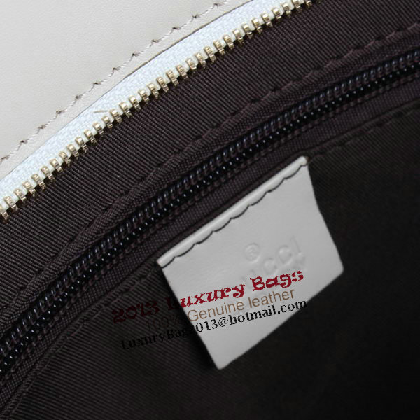 Gucci Joy Supreme Dog Canvas Shoulder Bag 212373 White