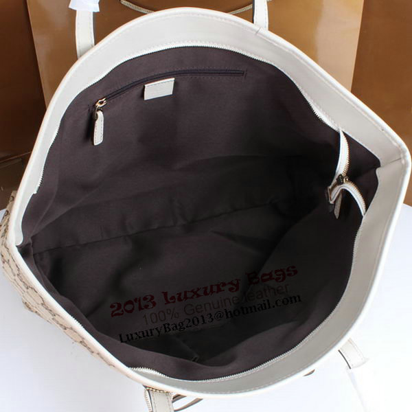 Gucci Joy Supreme Dog Canvas Shoulder Bag 212374 White