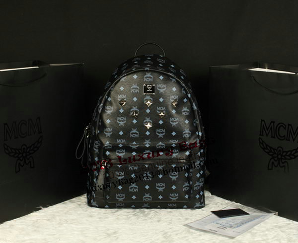 MCM Stark Backpack Jumbo in Calf Leather 8006 Black