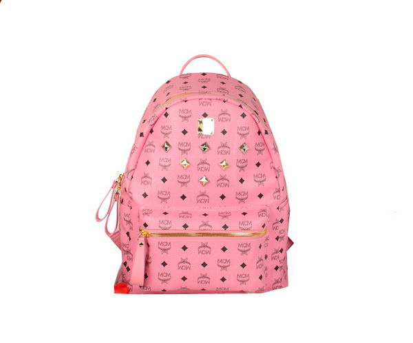 MCM Stark Backpack Jumbo in Calf Leather 8006 Pink