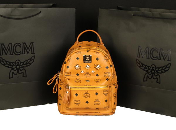 MCM Stark Backpack Medium in Calf Leather 8003 Camel