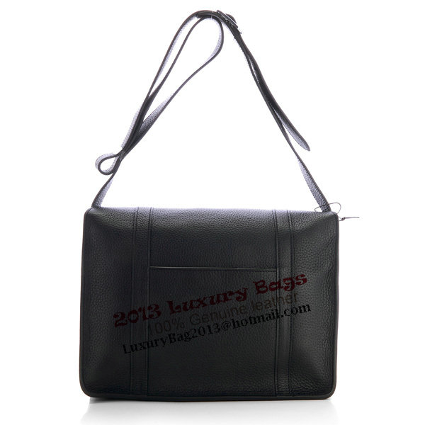 Hermes Etriviere Messenger Bag Grainy Leather H1069 Black