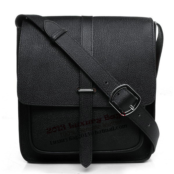 Hermes Etriviere Shoulder Bag Calfskin Leather H2551 Black