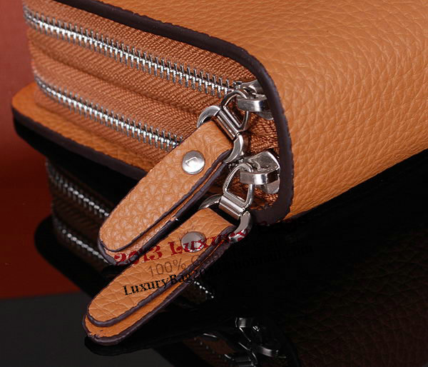 Hermes Evelyn Clutch in Grainy Leather H1013 Wheat