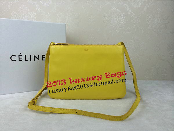 Celine Trio Original Leather Shoulder Bag C98318 Yellow