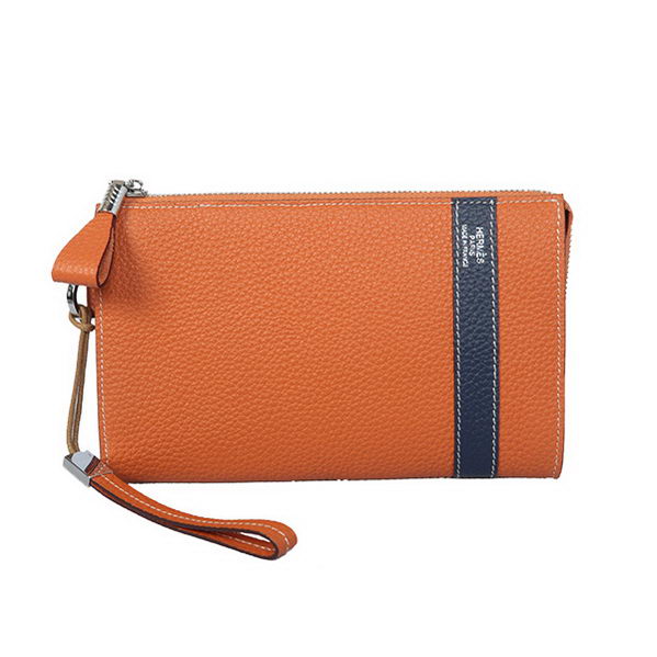 Hermes Grainy Leather Clutch H5809 Wheat
