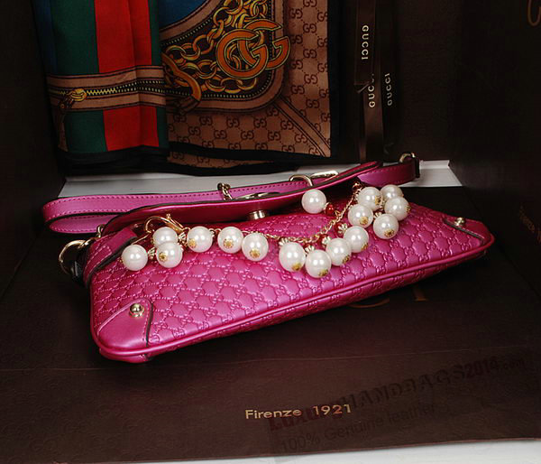 Gucci Rose pearl leather Chain Shoulder Bag 336747
