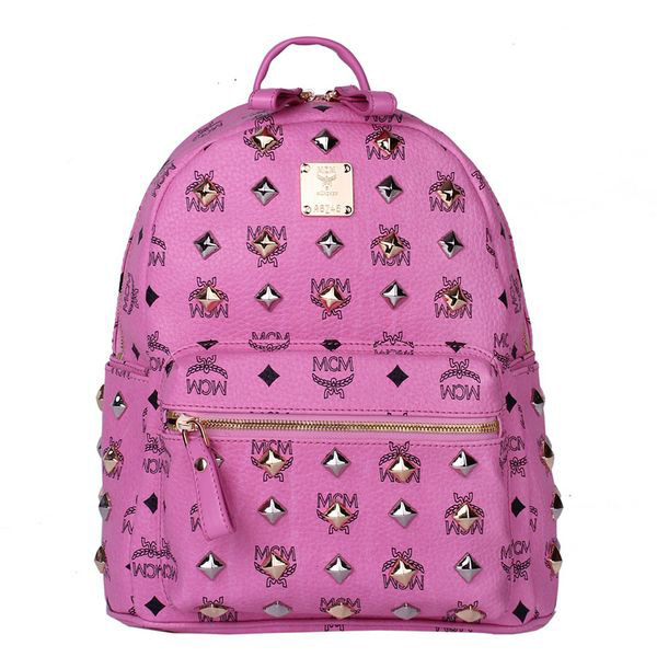 MCM Stark Studded Small Backpack MC2089S Rosy
