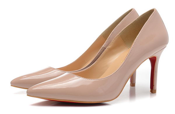 Christian Louboutin Patent Leather 80mm Pump CL1425 Apricot