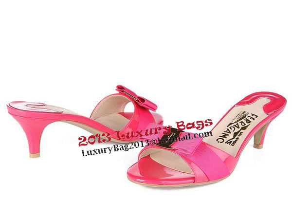 Salvatore Ferragamo Patent Leather Sandals FL0422 Rose