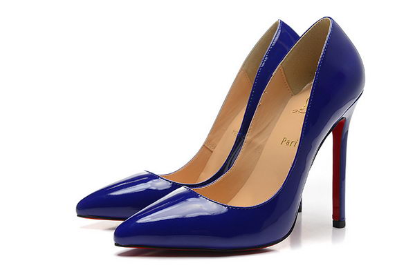 Christian Louboutin Patent Leather 120mm Pump CL1435 Blue