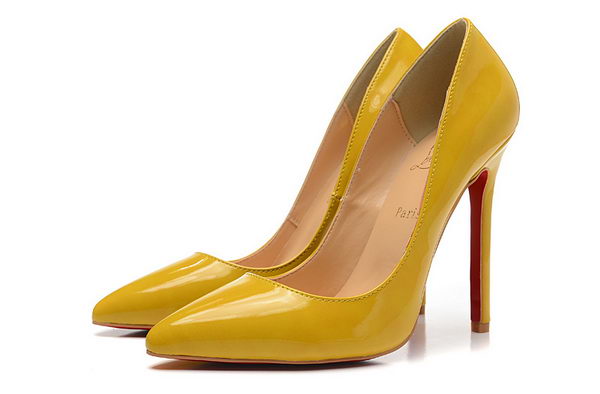 Christian Louboutin Patent Leather 120mm Pump CL1435 Yellow
