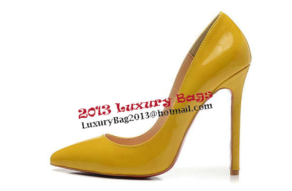 Christian Louboutin Patent Leather 120mm Pump CL1435 Yellow