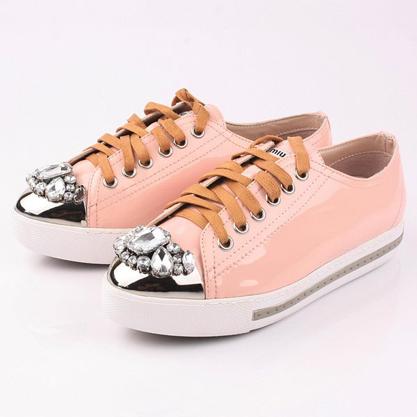 miu miu Casual Shoes Sheepskin Leather M305 Pink