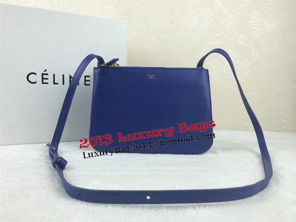Celine Trio Original Leather Shoulder Bag C98317 Blue