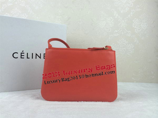 Celine Trio Original Leather Shoulder Bag C98317 Orange