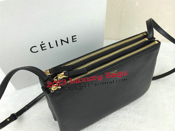 Celine Trio Original Leather Shoulder Bag C98318 Black
