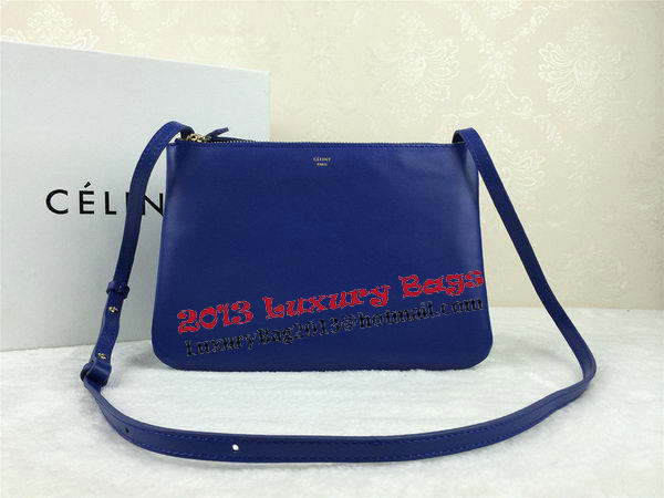 Celine Trio Original Leather Shoulder Bag C98318 Blue