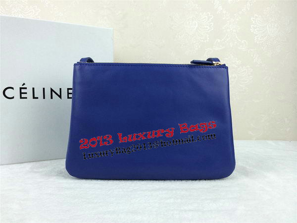Celine Trio Original Leather Shoulder Bag C98318 Blue