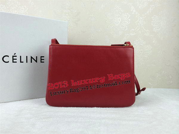 Celine Trio Original Leather Shoulder Bag C98318 Burgundy