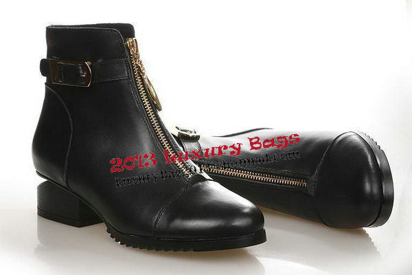 Alexander Wang Sheepskin Leather Ankle Boot AW087 Black