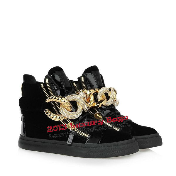 Giuseppe Zanotti Sneakers Suede Leather GZ0370 Black