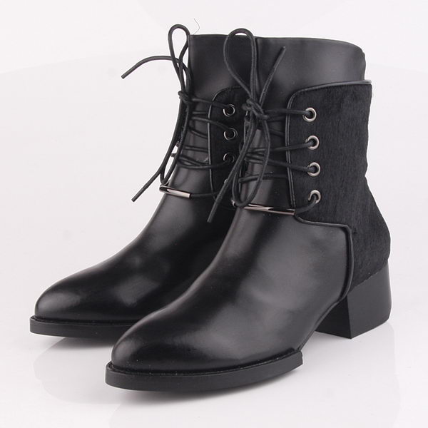 Alexander Wang Sheepskin Leather Ankle Boot AW089 Black