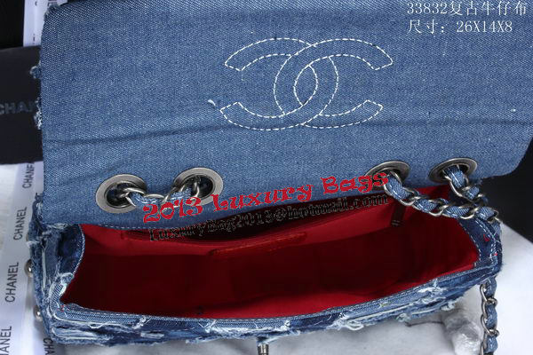 Chanel Classic Flap Bags Denim Fabric A33832 Blue