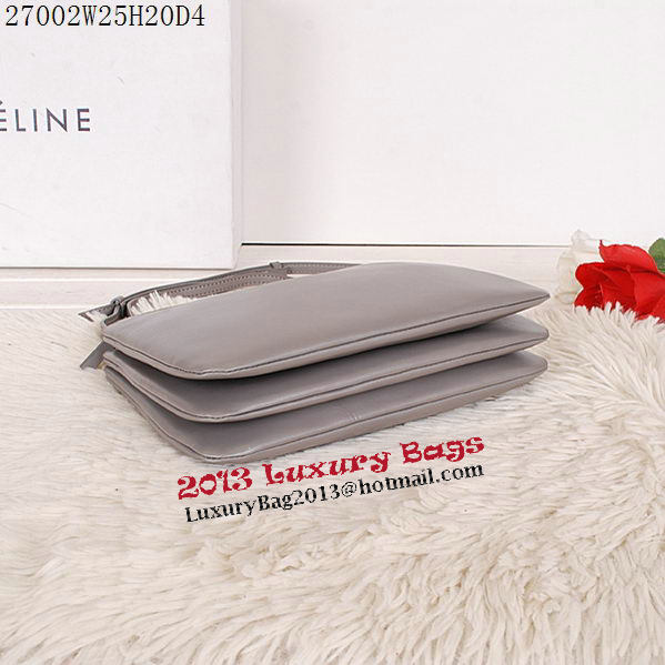 Celine Trio Calfskin Leather Shoulder Bag C27002 Khaki