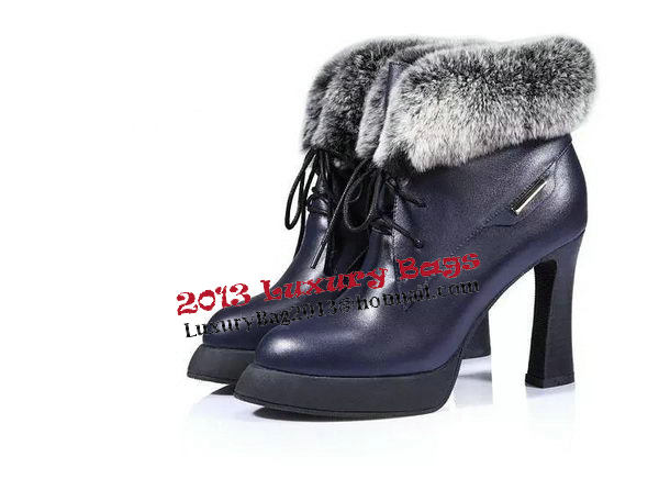 PRADA Sheepskin Leather Ankle Boot PD337 Black