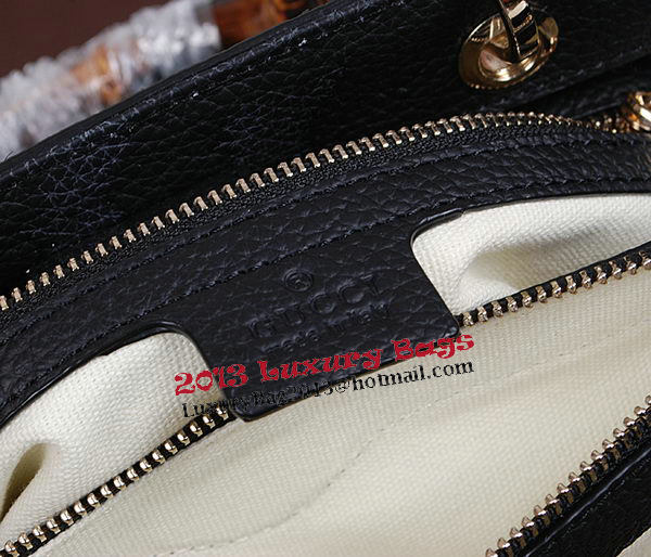 Gucci Bamboo Tote Bags Original Calf Leather 323660 Black