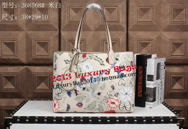 2015 Gucci Reversible GG Leather Tote Bag 368568 White