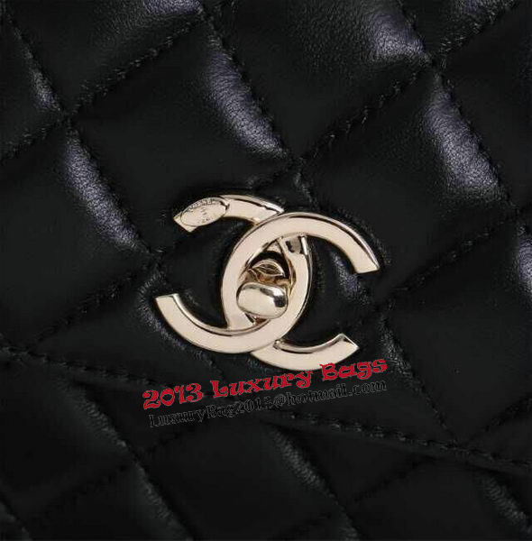 Chanel Spring Summer 2015 Tote Bag Sheepskin Leather A2233 Black