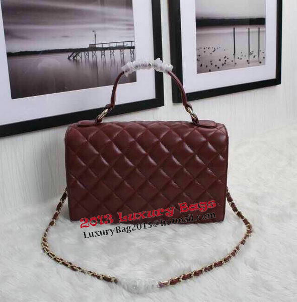 Chanel Spring Summer 2015 Tote Bag Sheepskin Leather A2233 Burgundy