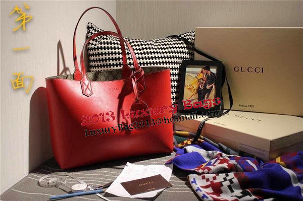 Gucci Reversible GG Leather Tote Bags 368568 Red