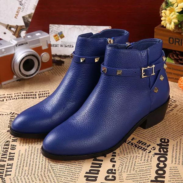 Valentino Sheepskin Leather Ankle Boot VT344YZM Blue