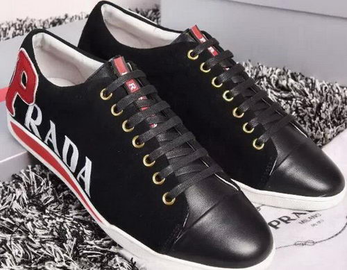 Prada Casual Shoes Calfskin Leather PD388 Black