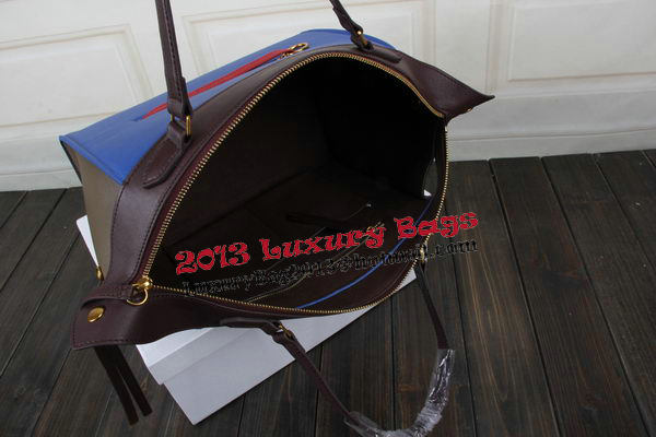 Celine Ring Bag Smooth Calfskin Leather 176203 Royal&Khaki&Maroon