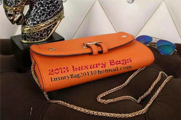 Hermes Passe-Guide Shoulder Bag Calfskin Leather H33225 Orange